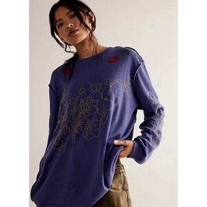 NWT We The Free Tallalah Tee Floral Embroidered Women's XL Retail $128